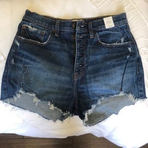 A&F High Rise Mom Jean Shorts